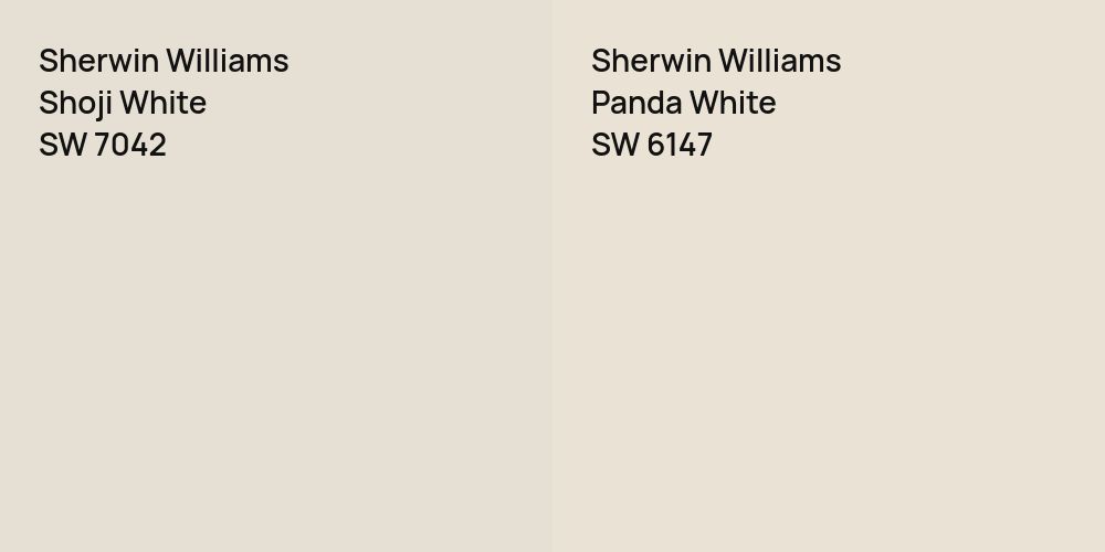 Sherwin Williams Shoji White vs. Sherwin Williams Panda White