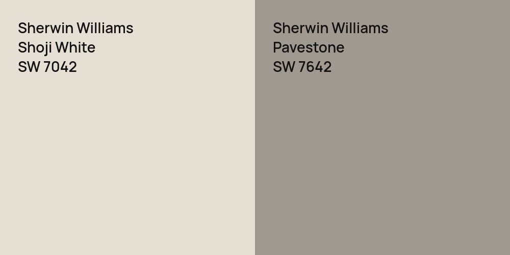 Sherwin Williams Shoji White vs. Sherwin Williams Pavestone