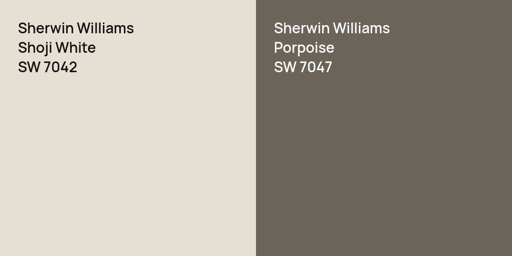 Sherwin Williams Shoji White vs. Sherwin Williams Porpoise