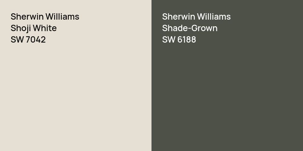 Sherwin Williams Shoji White vs. Sherwin Williams Shade-Grown