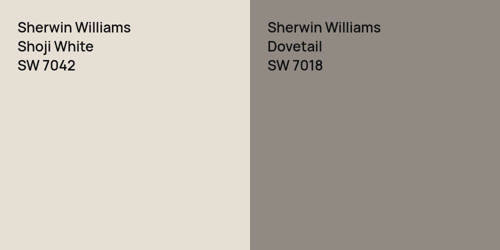 Sherwin Williams Shoji White vs. Sherwin Williams Dovetail