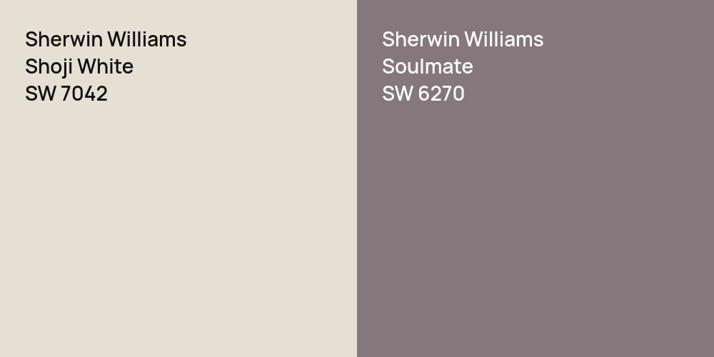 Sherwin Williams Shoji White vs. Sherwin Williams Soulmate