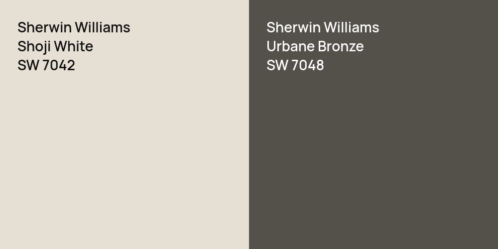 Sherwin Williams Shoji White vs. Sherwin Williams Urbane Bronze