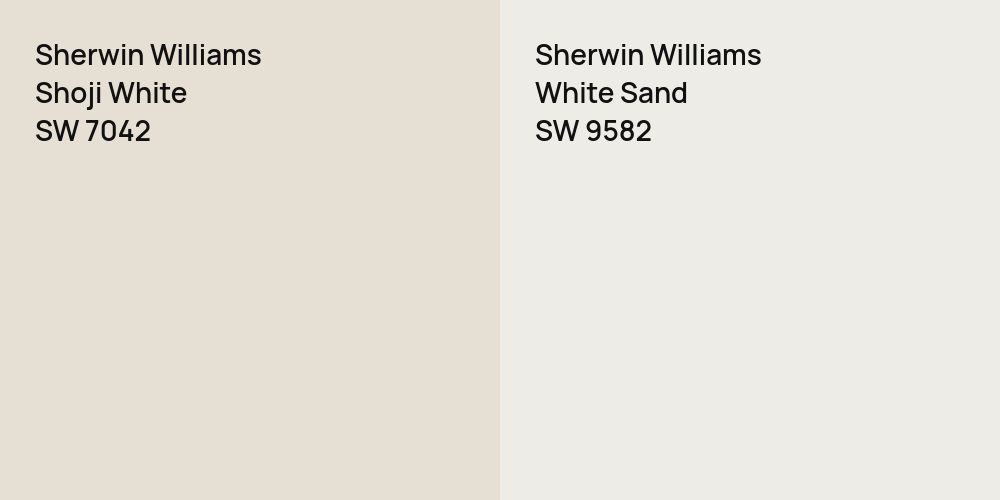 Sherwin Williams Shoji White vs. Sherwin Williams White Sand