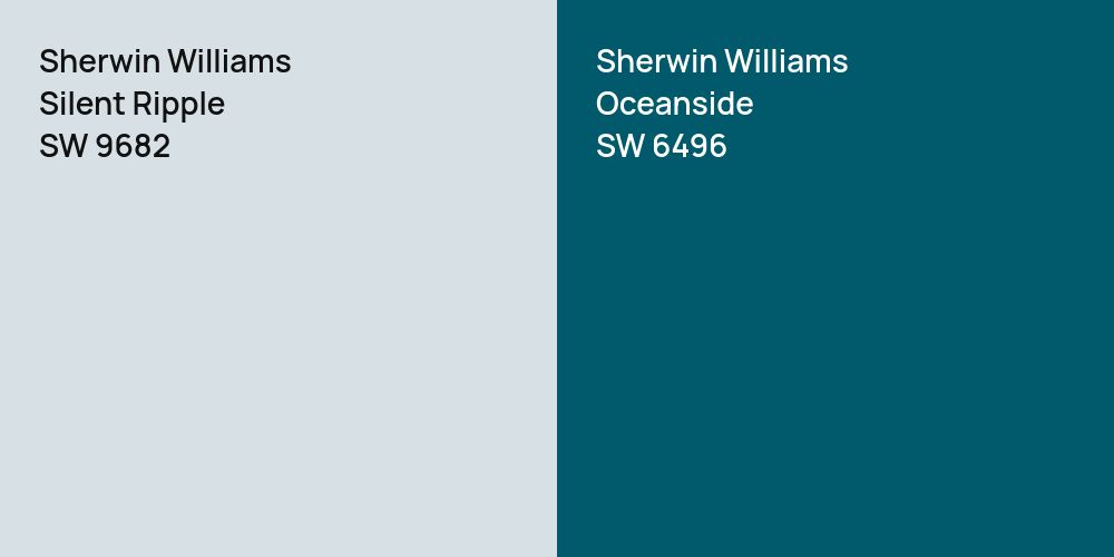 Sherwin Williams Silent Ripple vs. Sherwin Williams Oceanside