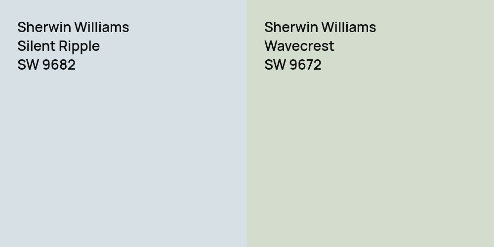 Sherwin Williams Silent Ripple vs. Sherwin Williams Wavecrest