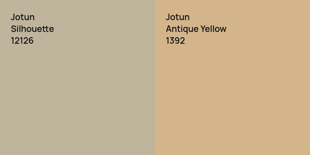 Jotun Silhouette vs. Jotun Antique Yellow