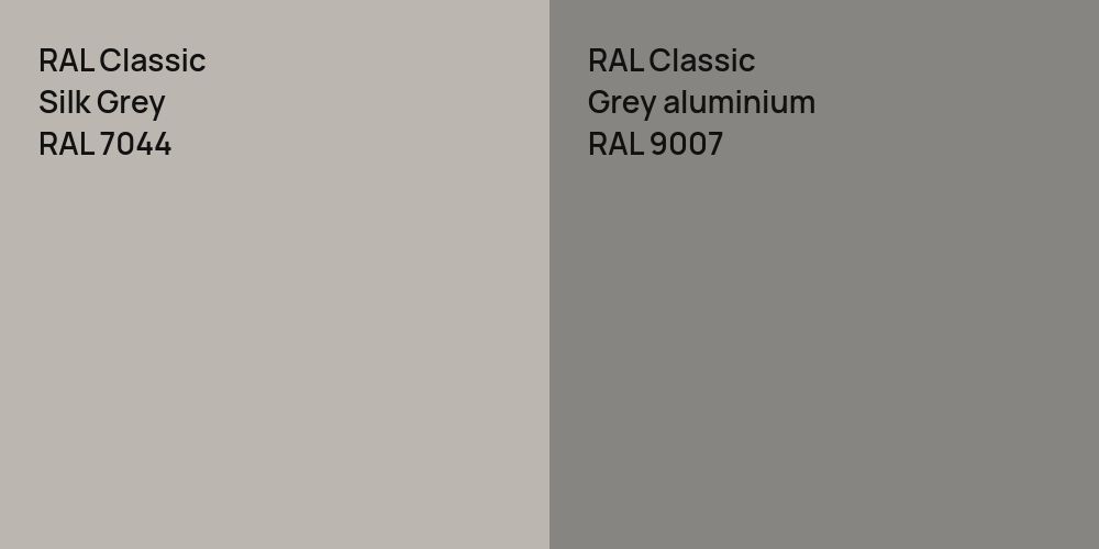 RAL Classic Silk Grey vs. RAL Classic Grey aluminium