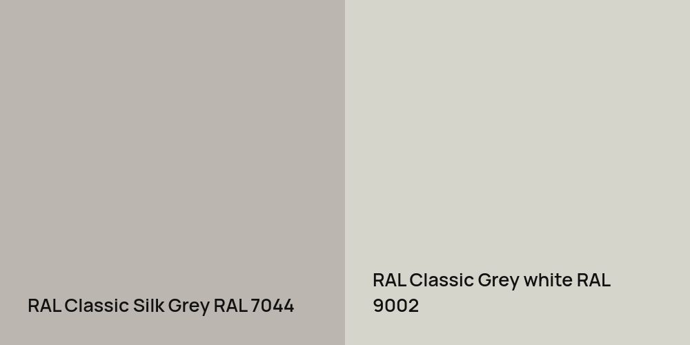 RAL Classic Silk Grey vs. RAL Classic  Grey white