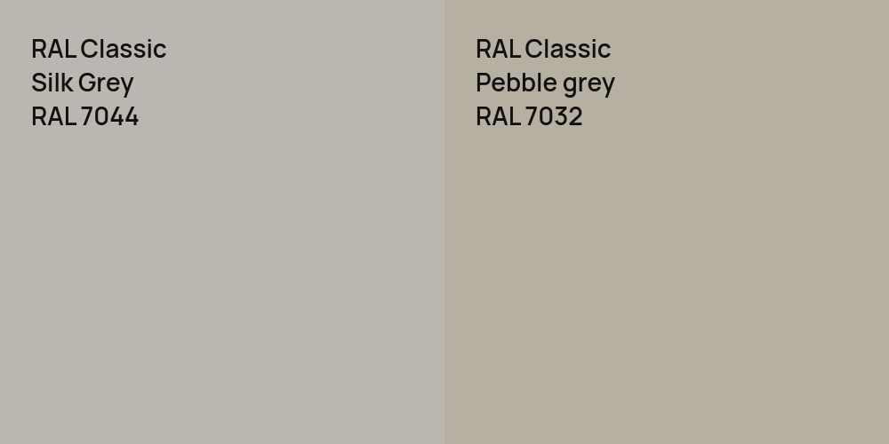 RAL Classic Silk Grey vs. RAL Classic  Pebble grey