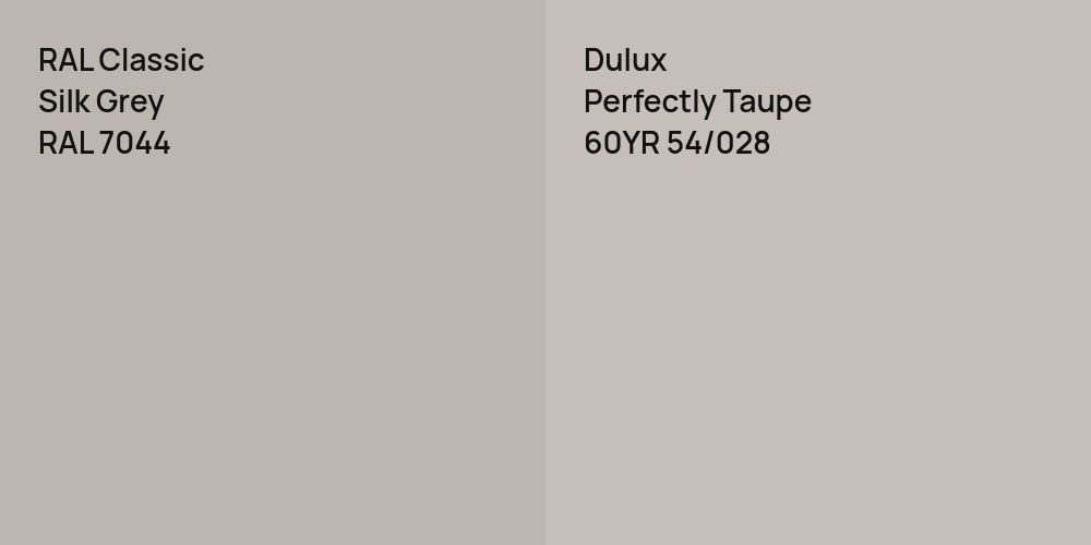 RAL Classic Silk Grey vs. Dulux Perfectly Taupe