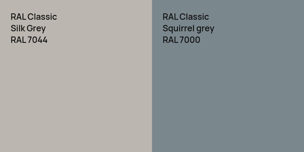 RAL Classic Silk Grey vs. RAL Classic Squirrel grey