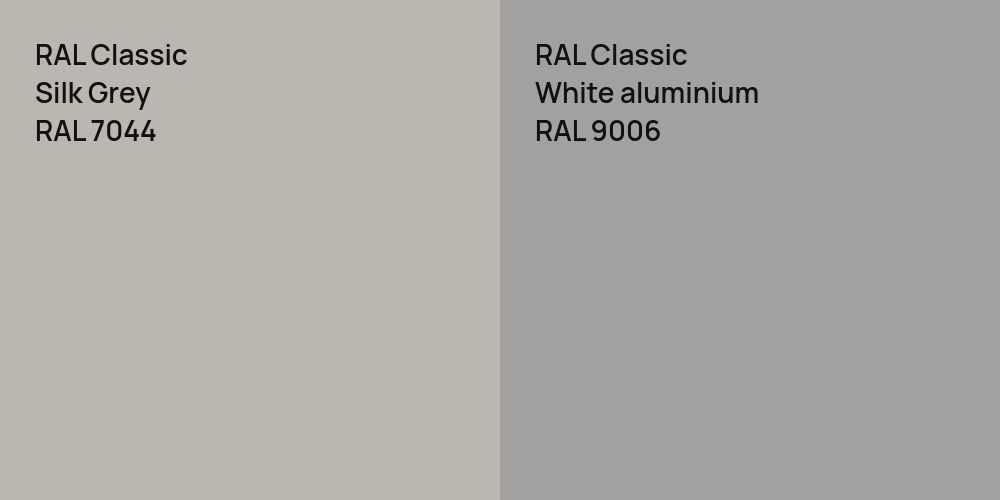 RAL Classic Silk Grey vs. RAL Classic  White aluminium