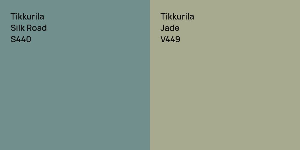 Tikkurila Silk Road vs. Tikkurila Jade