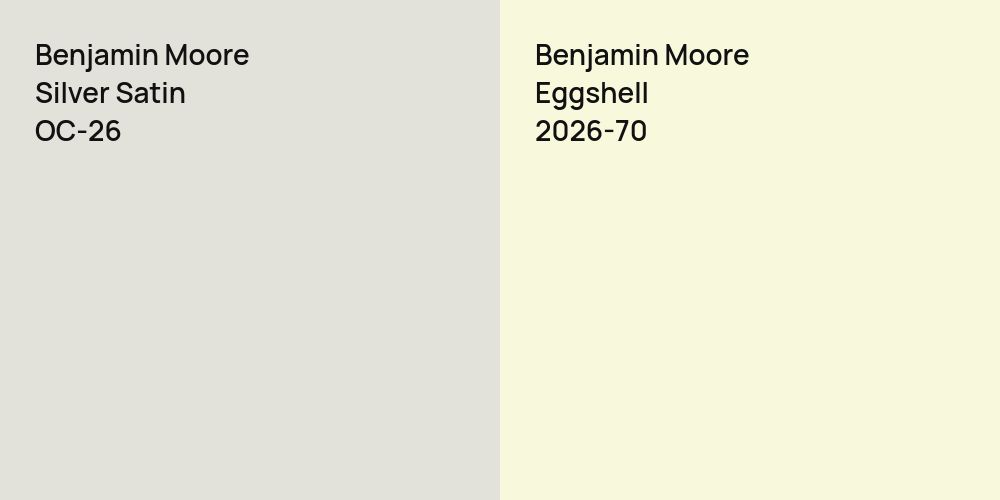 Benjamin Moore Silver Satin vs. Benjamin Moore Eggshell