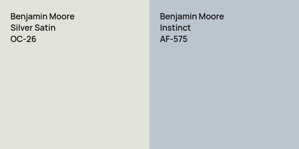 Benjamin Moore Silver Satin vs. Benjamin Moore Instinct