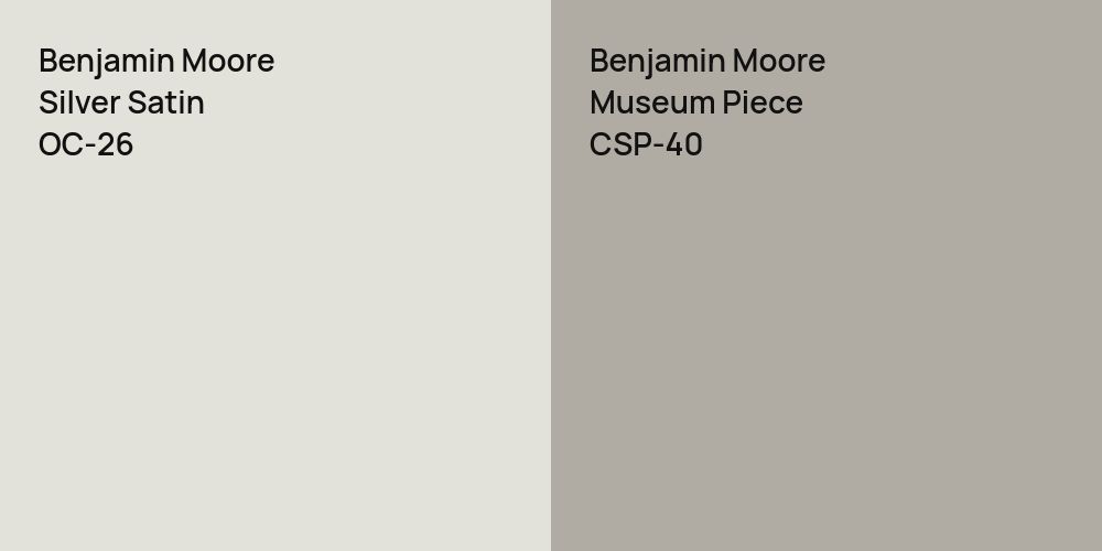 Benjamin Moore Silver Satin vs. Benjamin Moore Museum Piece