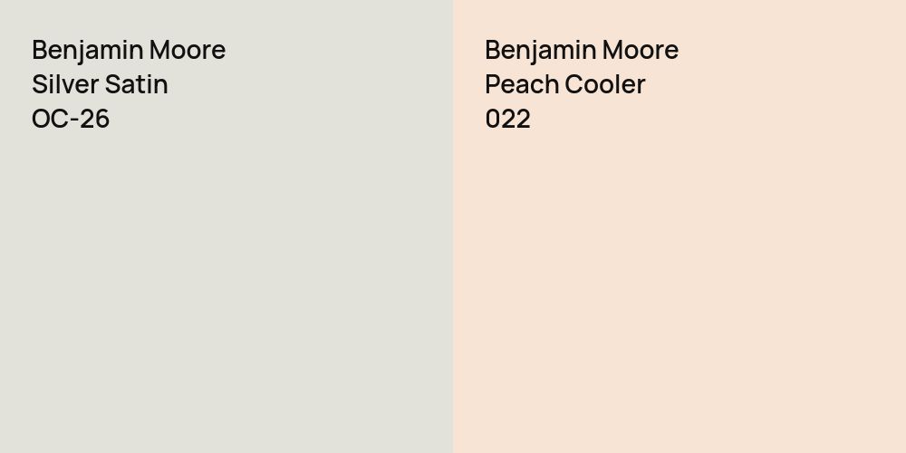 Benjamin Moore Silver Satin vs. Benjamin Moore Peach Cooler