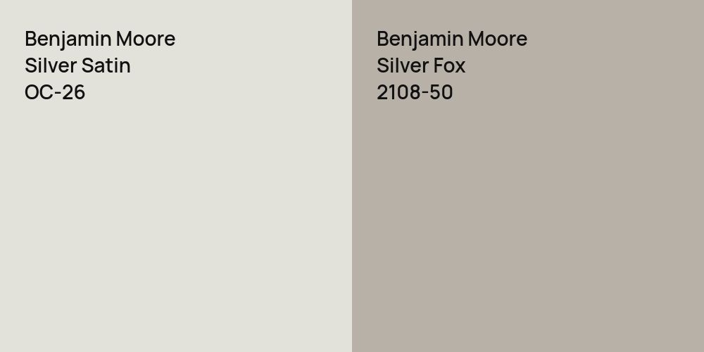 Benjamin Moore Silver Satin vs. Benjamin Moore Silver Fox