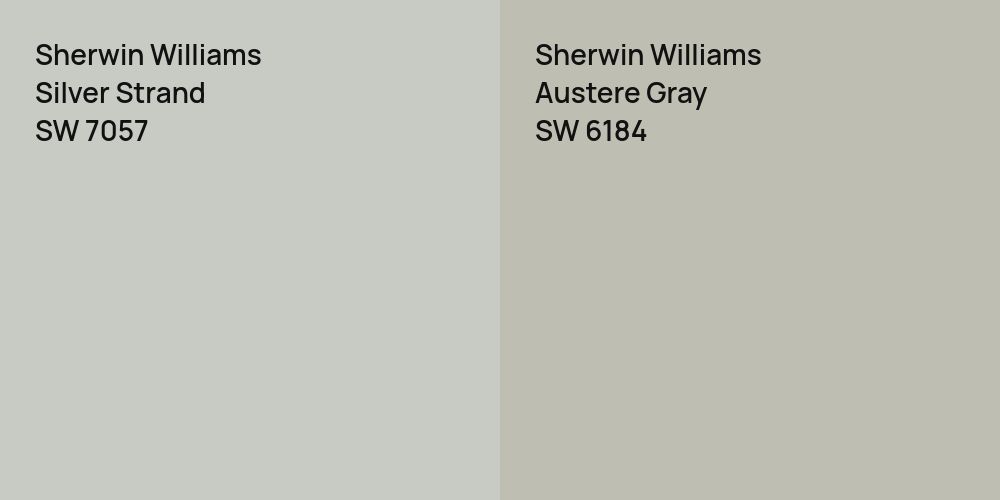 Sherwin Williams Silver Strand vs. Sherwin Williams Austere Gray