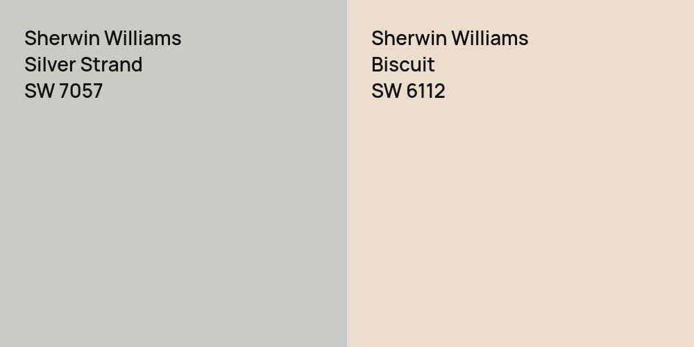 Sherwin Williams Silver Strand vs. Sherwin Williams Biscuit