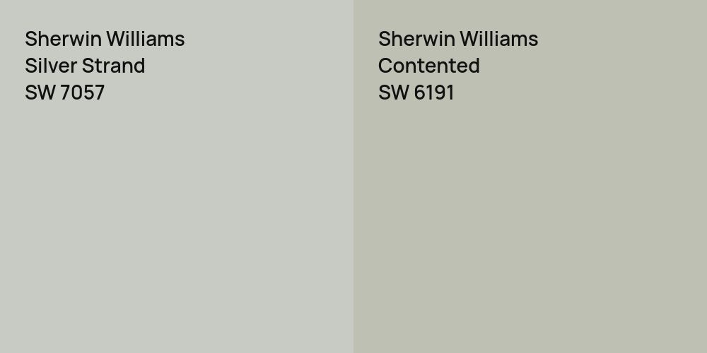 Sherwin Williams Silver Strand vs. Sherwin Williams Contented