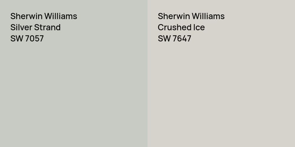 Sherwin Williams Silver Strand vs. Sherwin Williams Crushed Ice