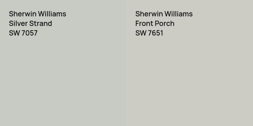 Sherwin Williams Silver Strand vs. Sherwin Williams Front Porch