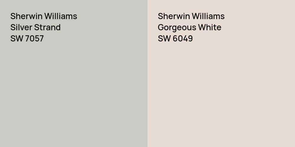 Sherwin Williams Silver Strand vs. Sherwin Williams Gorgeous White