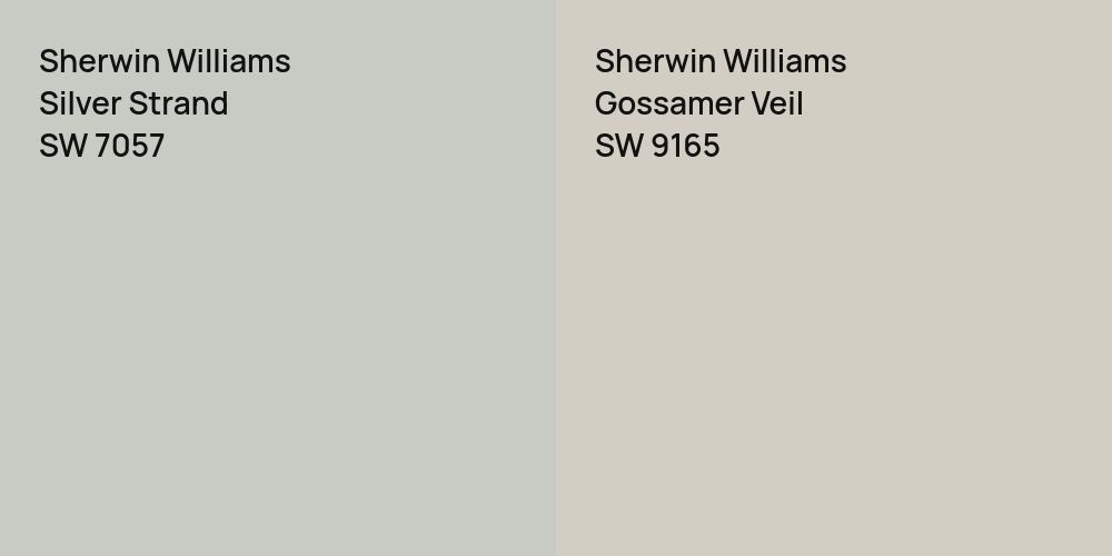 Sherwin Williams Silver Strand vs. Sherwin Williams Gossamer Veil