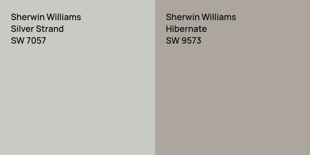 Sherwin Williams Silver Strand vs. Sherwin Williams Hibernate