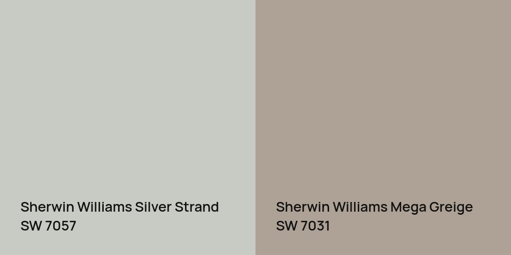 Sherwin Williams Silver Strand vs. Sherwin Williams Mega Greige