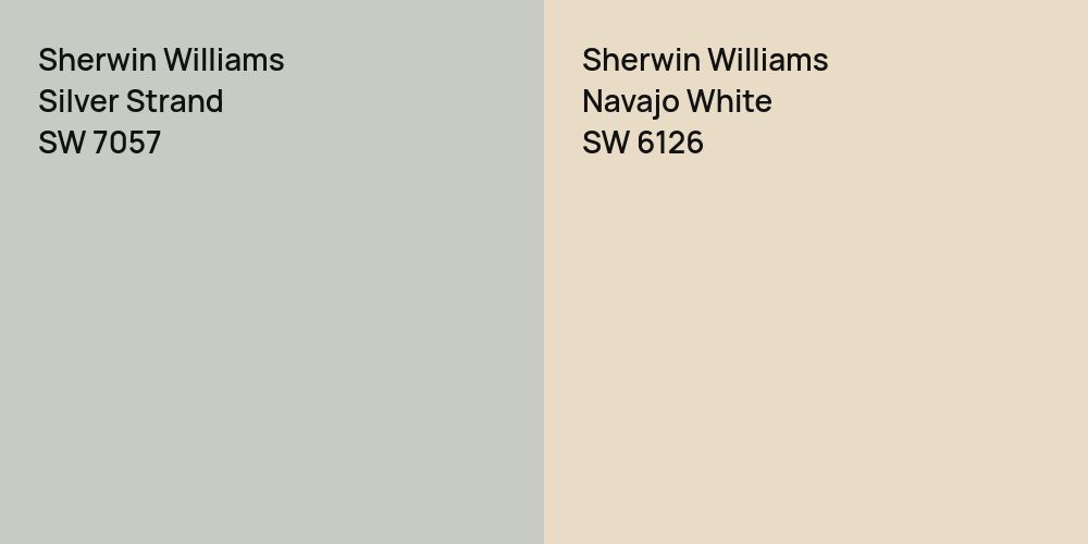 Sherwin Williams Silver Strand vs. Sherwin Williams Navajo White