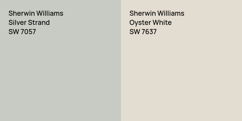 Sherwin Williams Silver Strand vs. Sherwin Williams Oyster White