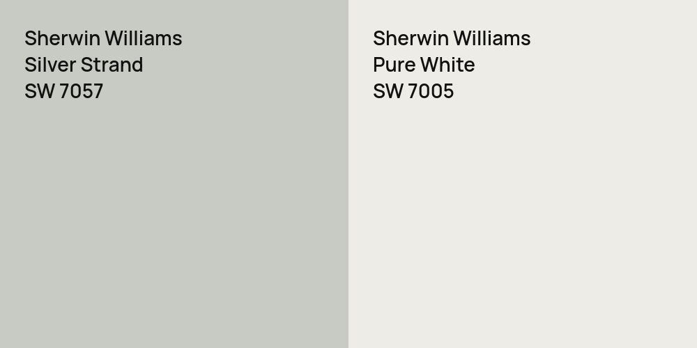 Sherwin Williams Silver Strand vs. Sherwin Williams Pure White