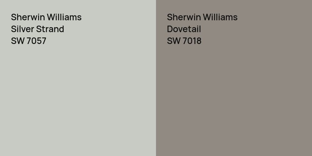 Sherwin Williams Silver Strand vs. Sherwin Williams Dovetail