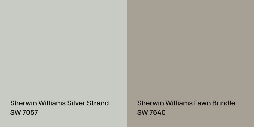 Sherwin Williams Silver Strand vs. Sherwin Williams Fawn Brindle