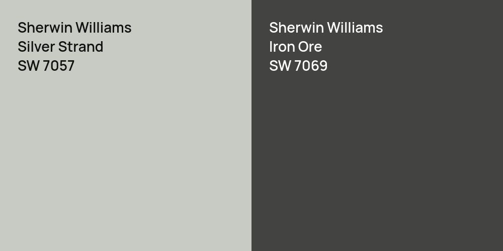 Sherwin Williams Silver Strand vs. Sherwin Williams Iron Ore