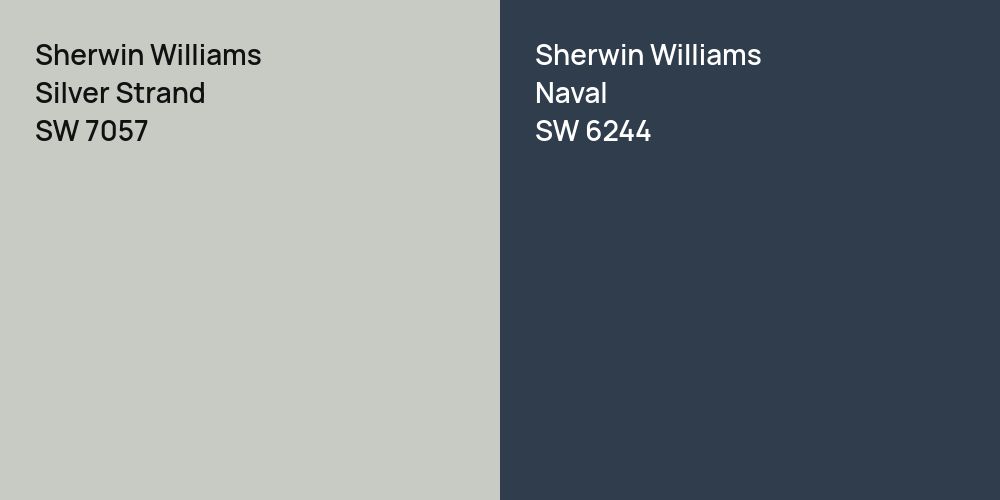 Sherwin Williams Silver Strand vs. Sherwin Williams Naval