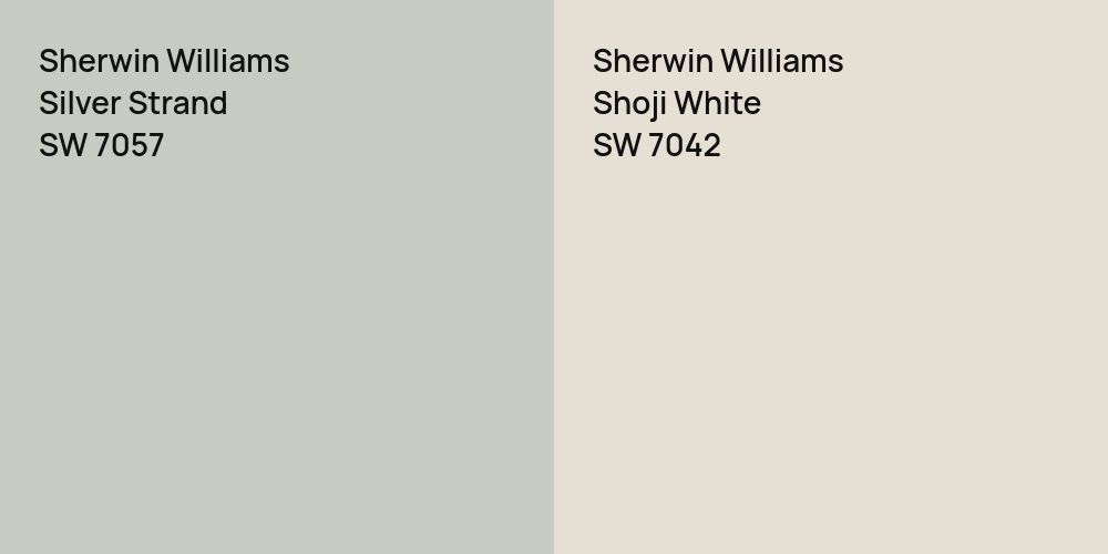 Sherwin Williams Silver Strand vs. Sherwin Williams Shoji White