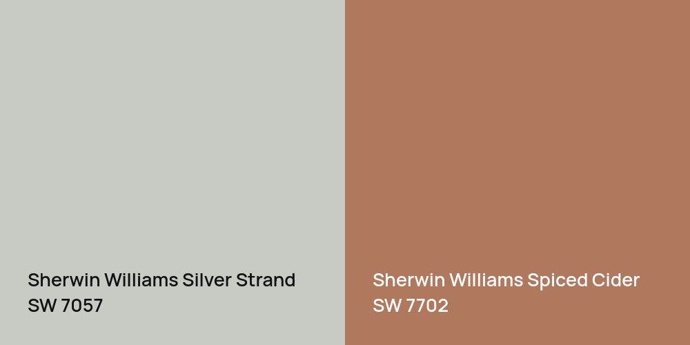 Sherwin Williams Silver Strand vs. Sherwin Williams Spiced Cider