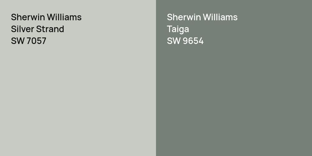 Sherwin Williams Silver Strand vs. Sherwin Williams Taiga