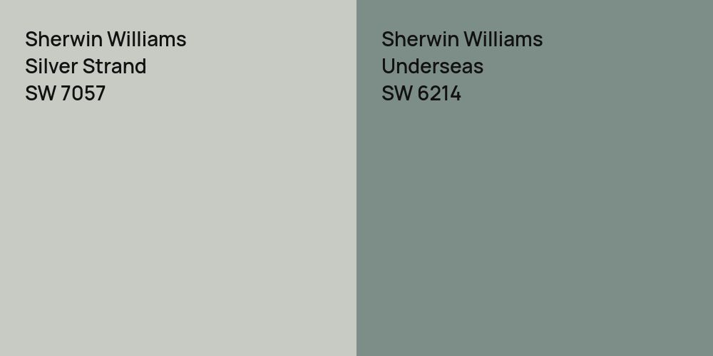 Sherwin Williams Silver Strand vs. Sherwin Williams Underseas