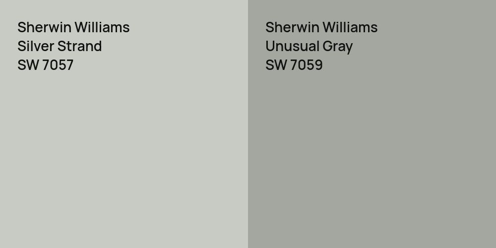 Sherwin Williams Silver Strand vs. Sherwin Williams Unusual Gray