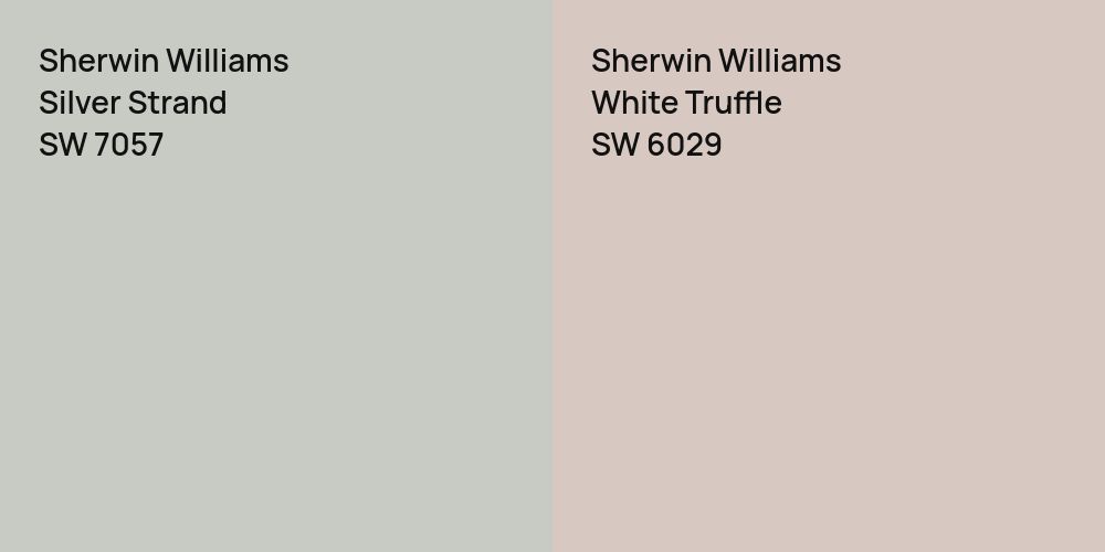 Sherwin Williams Silver Strand vs. Sherwin Williams White Truffle