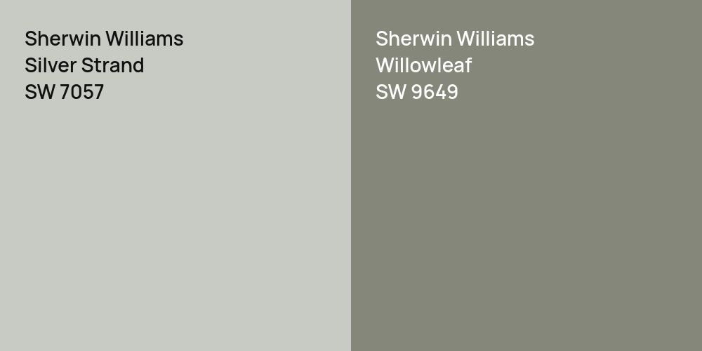 Sherwin Williams Silver Strand vs. Sherwin Williams Willowleaf