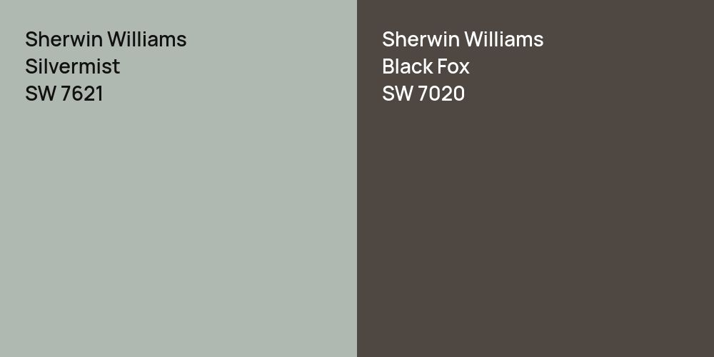 Sherwin Williams Silvermist vs. Sherwin Williams Black Fox