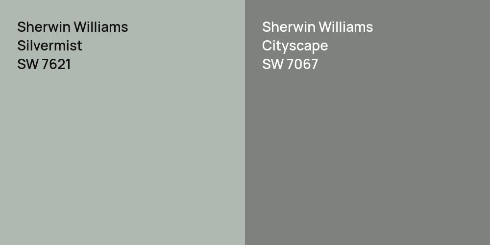 Sherwin Williams Silvermist vs. Sherwin Williams Cityscape