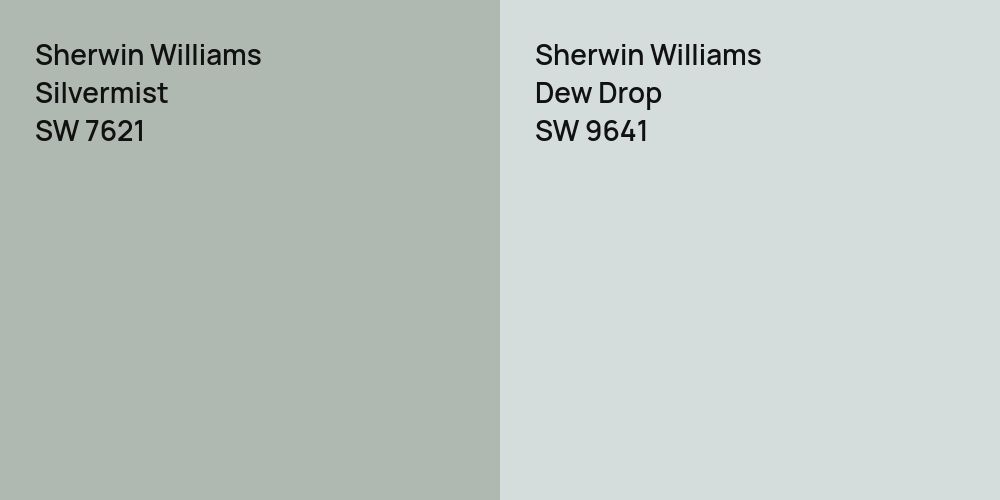 Sherwin Williams Silvermist vs. Sherwin Williams Dew Drop