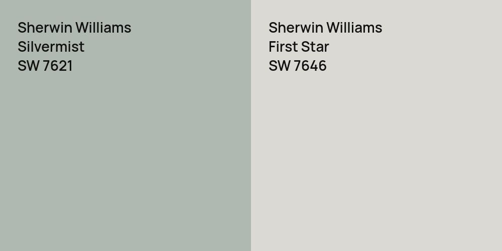 Sherwin Williams Silvermist vs. Sherwin Williams First Star